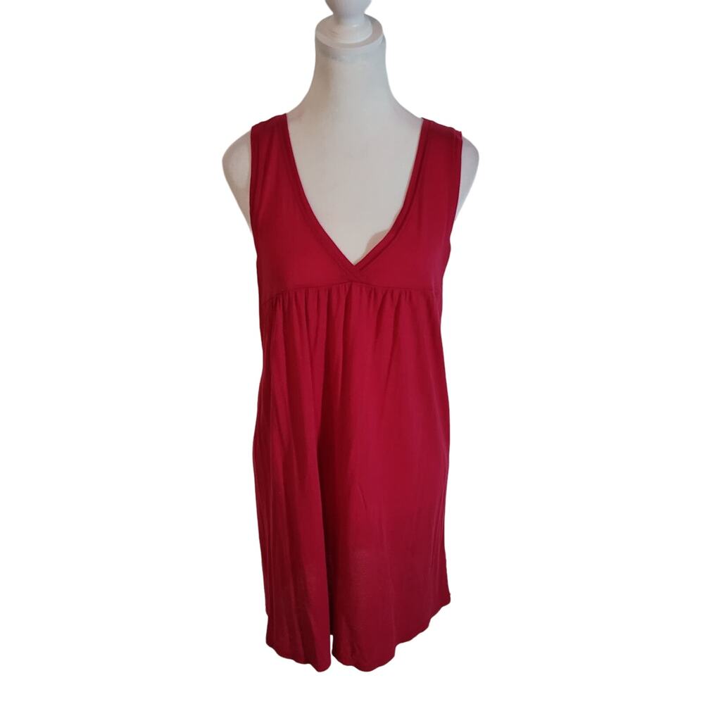 Free People Size S Sleeveless Wide Strap Pink Knee Length Shift Dress Casual